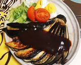 こねない♪茄子の扇子バーグ♪作り方6写真