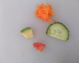 ヘルシー、彩り鮮やか大豆サラダ作り方1写真