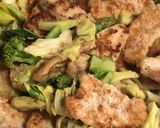 たっぷり野菜と豚もも肉のオイスター炒め作り方6写真