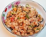 時短料理シリーズ✨辛子明太野菜チャーハン作り方5写真