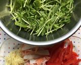 豆苗・パプリカ・カニカマの中華サラダ作り方1写真