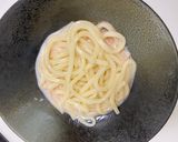 ほぼ3分で完成！明太クリームうどん♡作り方3写真