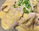 アレンジ胡麻だれがけ！牛しゃぶ作り方3写真