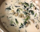 あさりとほうれん草の豆乳クリームパスタ作り方2写真