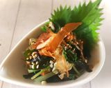 水菜とワカメの塩麹和え作り方2写真