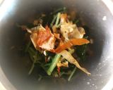 水菜とワカメの塩麹和え作り方1写真