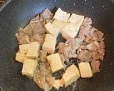 豚バラと豆腐の卵とじ作り方3写真