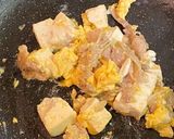 豚バラと豆腐の卵とじ作り方4写真