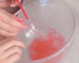 ストロー寒天でフルーツポンチ作り方3写真