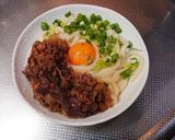 パパッと！釜玉肉うどん作り方4写真