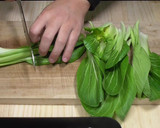チンゲン菜と豚肉のとろみ炒め作り方1写真