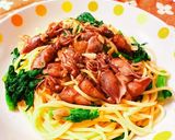 ホタルイカと春菊のペペロンチーノ作り方8写真