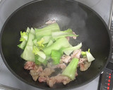 チンゲン菜と豚肉のとろみ炒め作り方5写真