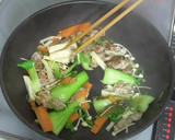 チンゲン菜と豚肉のとろみ炒め作り方6写真