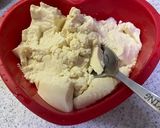 よもぎ餅？！いえ、豆腐と青汁のお餅です作り方1写真