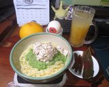 蓬ペースト＆ぶり缶パスタ作り方8写真