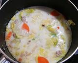 白菜のクリーム煮風スープ作り方5写真
