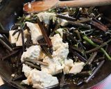 蕨と木綿豆腐の炒め煮★自家製そばつゆで作り方2写真