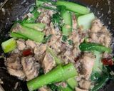 サバ缶と小松菜のペペロンチーノ作り方5写真