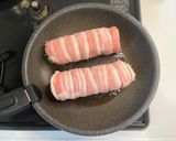 にんにくだし醤油で、野菜の巨大肉巻き作り方6写真