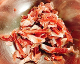 牛肉と絹さやのオイスター炒め作り方1写真