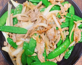 牛肉と絹さやのオイスター炒め作り方5写真