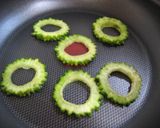 ゴーヤとうずらの目玉焼き♪作り方2写真