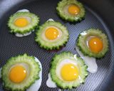 ゴーヤとうずらの目玉焼き♪作り方3写真