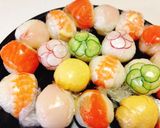 お雛祭り*色々なお祝いに♪華やか手毬寿司作り方13写真