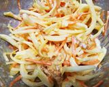 少ない油で!ちくわと野菜のかき揚げ作り方3写真