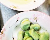 卵と空豆のおあげ袋煮♪すき焼き味で作り方2写真