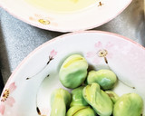 卵と空豆のおあげ袋煮♪すき焼き味で作り方2写真