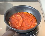 トマトソースで簡単【ベーコントマトパスタ作り方3写真