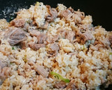 ほうれん草と牛カルビのグリーン炒飯作り方5写真