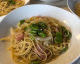 ☆美味☆空豆とニンニクの春らしいパスタ作り方7写真