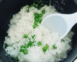 グリーンピースで春の豆ごはん作り方3写真