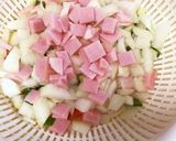 ドライカレーにオムレツDEオムライス?!作り方1写真