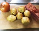 玉ねぎたっぷりベーコンポテト作り方1写真