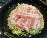 小麦粉と卵のフライパンお好み焼き作り方5写真