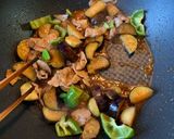 なすとピーマンの豚肉味噌炒め丼作り方5写真