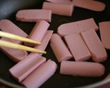 魚肉ソーセージのキムチ炒め作り方2写真