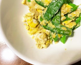 ずぼら　さやえんどうの卵とじ　麺つゆで作り方8写真