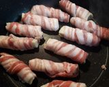 味噌ぶとん＝生麩の豚バラ肉巻き焼き作り方5写真