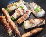 味噌ぶとん＝生麩の豚バラ肉巻き焼き作り方7写真