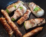 味噌ぶとん＝生麩の豚バラ肉巻き焼き作り方8写真