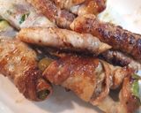 味噌ぶとん＝生麩の豚バラ肉巻き焼き作り方9写真