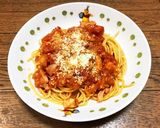 男のパルマ風スパゲティ(トマト味)作り方5写真