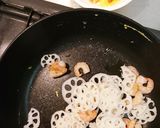 エビ蓮根卵トマト炒め作り方5写真