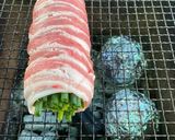 BBQで!小葱の豚バラロール焼き作り方1写真