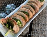 BBQで!小葱の豚バラロール焼き作り方3写真